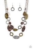Paparazzi Trippin On Texture - Multi Hammered Necklace